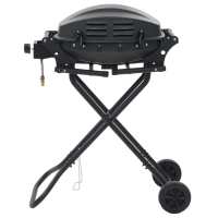 vidaXL Barbacoa portátil de gas con zona de cocción negra - details 1