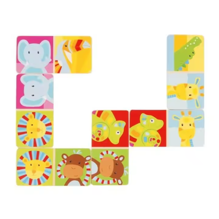 Goki Dominó Safari - Juego de Mesa para Niños Divertido y Educativo con Motivos de Animales - 1