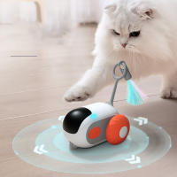 Juguete Interactivo Para Gatos Eléctrico Coche Deportivo Control Remoto Palillo Telescopio Ayuda Autónoma Al Rostro Del Gato - details 0