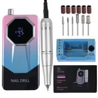 Kit De Máquina De Uñas Profesional Recargable Portátil Con Soporte Para Manicura Y Uñas De Acrílico Velocidad Máxima De 45000RPM - details 0
