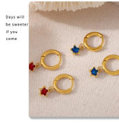 Damas oído aros Lindo imperable Chapado en oro joyería de moda pendientes Pendientes colgantes Estrella de Maple inoxidable - details 9