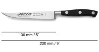 ARCOS Riviera - Cuchillo Chuletero (130 mm) - Acero Inoxidable Forjado Nitrum® - Mango Negro de Polioximetileno (POM) - details 0
