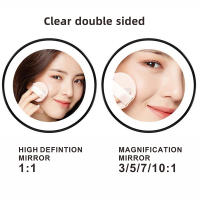 Espejo De Maquillaje Montado En La Pared 8 Pulgadas Negro Con Luz LED De 3X-10X Magnificación Doble Cara Para Baño Y Cosméticos - details 3