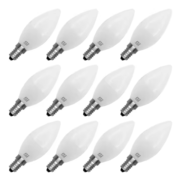 ORION91 Bombillas LED C37 E14 Vela 6w (=40w) 470lm Blanco Cálido 3000k 25000h Nine&One Premium - 1
