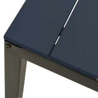 vidaXL Banco de jardín acero y WPC negro 110 cm - details 4