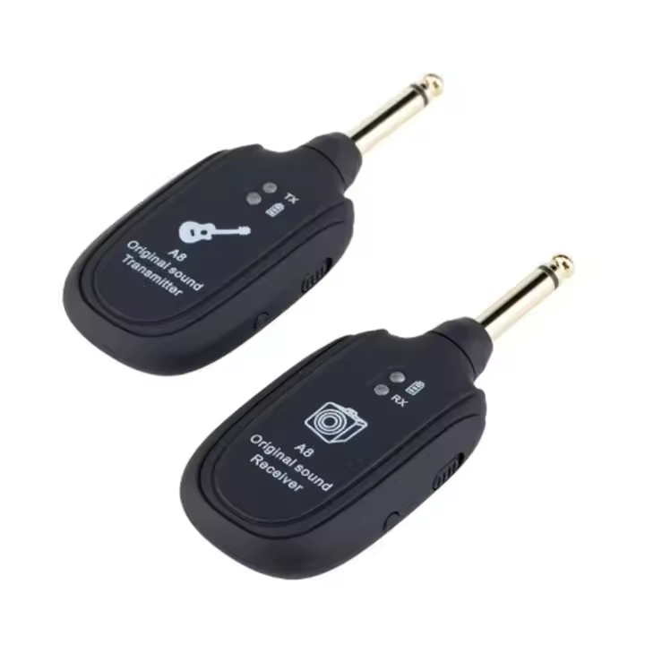 Sistema Inalámbrico UHF Para Guitarra Y Bajo Con Batería Integrada Rango De Transmisión De 50M Conservando El Sonido Original - 1