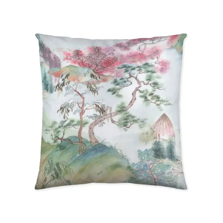 NATURALS - Funda Cojín Vacío Estampada - 100% Algodón Extra Suave - 50X50 cm - Fabricado en España - Modelos Florales - 1