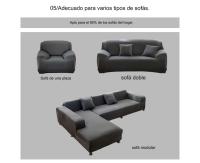 Fundas de sofá Jacquard impermeables，Fundas de sofá elástica ajustable, Protector de muebles de alta elasticidad para sala de estar, dormitorio, decoración del hogar, Color sólido，Funda de sofá - details 7