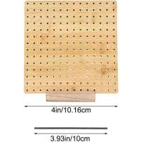 Tablero de Bloqueo, Tableros de Bloqueo para Crochet, Tablero de Bloqueo Cuadrado para Proyectos de Tejido y Crochet Tejido Hecho a Mano con Base de Madera - details 0