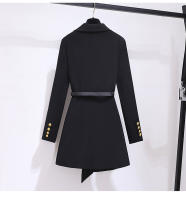 Nueva Sastrería Blazer Negra Para Mujer Oficina Primavera Otoño Traje Elegante Cintura Ajustada Doble Botón Moda Trabajo - details 2