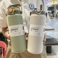 Botella Térmica De Acero Inoxidable 1.2L Con Tapa Y Pajita Mantener Frío Y Caliente  Aislante Ecológica Para Agua - details 0