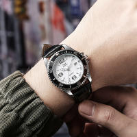 Reloj De Cuero Para Hombre 2022 Moda Nueva Calendario Resistente Al Agua Reloj De Pulsera De Lujo Con Correa De Cuero Malla De Acero Inoxidable - details 1