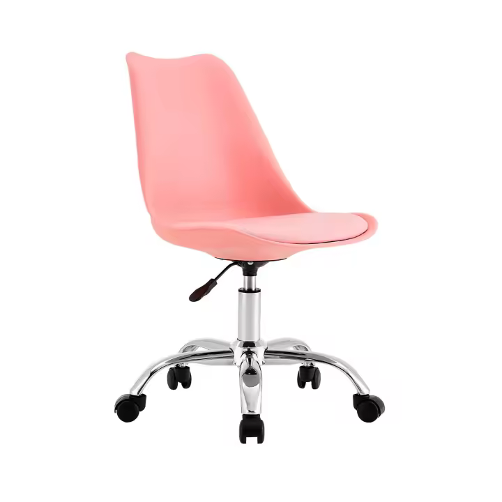 Silla de Escritorio Ergonómica con Ruedas Eyre de Thinia Home  Silla Nórdica Acolchada Giratoria Moderna Altura Ajustable  Silla de Escritorio de Oficina Estudio Dormitorio 97x47x58cm - 1