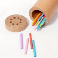 Juguetes De Desarrollo Infantil Montessori De Madera Con Colores Para Bebés Juego De Alineación Sensorial Para El Desarrollo De Los Movimientos Finos De Los Niños De 3 a 6 Años - details 6