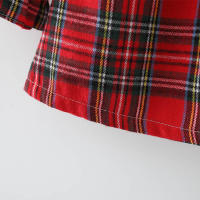 Conjunto De 2 Vestidos Para Niñas Con Colgante De Conejo Estilo Princesa De Primavera Y Otoño Largo Con Mangas Plaid Gran Escote Vestido De Algodón Y Poliéster - details 15