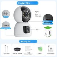 Inteligente inalámbrica wifi cámara de vigilancia de la máquina de doble pantalla en casa de interior HD visión nocturna teléfono móvil a distancia Monitor remoto，tarjeta de memoria 32G - details 10