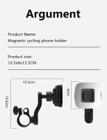 Soporte De Teléfono Móvil Magnético De 360° Rotación Montaje Removible Para Manillar De Bicicleta Soporte De Montar Para iPhone Samsung Xiaomi - details 12