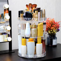 Organizador De Maquillaje 360 Grados Rotativo Transparente Y De Moda Almacenamiento Multifuncional De Cosméticos En Unidad De Plástico Tamaño 34x28x23.5cm - details 7