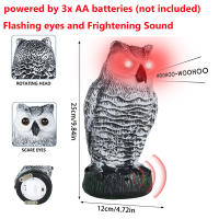 Decoy De Águila Solar Realista Con Ojos Rojos Y Sonido Para Jardín Escultura De Pato Para Asustar a Las Aves Y Controlar El Alcance - details 9