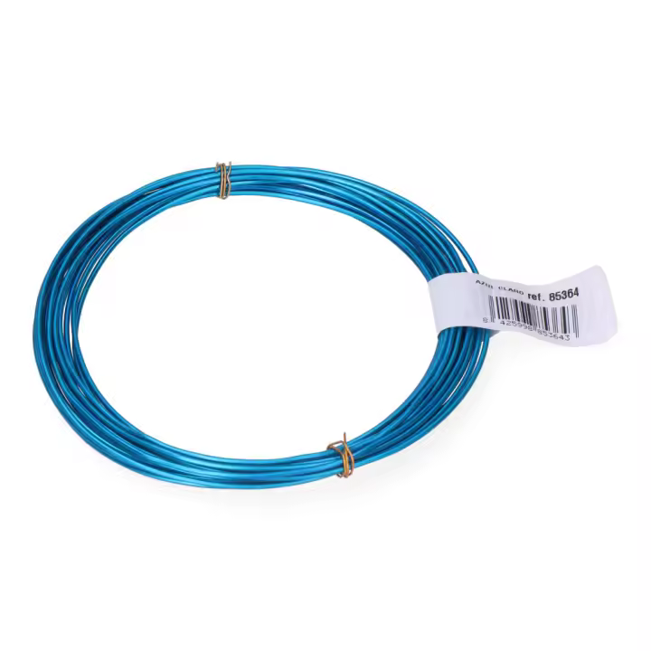 Rollo Cable Aluminio 1.5mm 5m Azul Claro EDM - 1