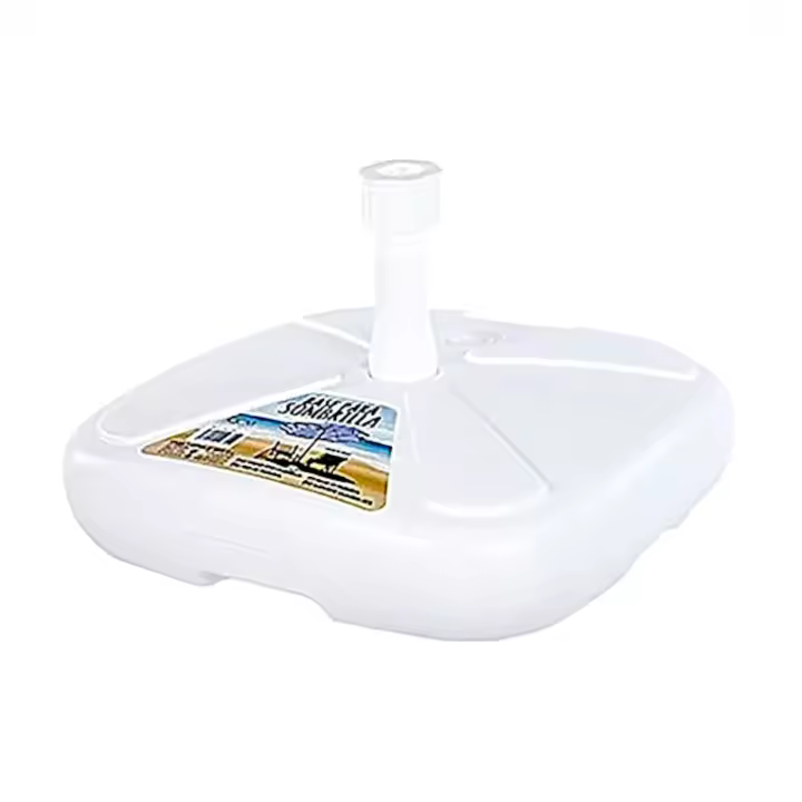 Start Electric | Base Para Sombrilla Plástica Rellenable Blanca 45x45x9cm | Marca Casa y Menaje - 1