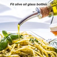Tapa De Vino Y Aceite De Oliva En Acero Inoxidable Con Boquilla Y Cubiertas De Goma Diseño De Tapa De Corteza Para Vinos - details 4