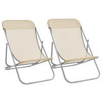 vidaXL Silla de playa plegable 2 uds acero recubierto textilene Azul, Negro, Rojo Sillas de Exterior Ideal para jardín, playa, piscina, terraza Tumbona Piscina Tumbonas Playa Tumbonas Jardín Exterior - details 3