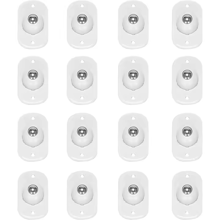 Polea universal tipo pasta, 16 piezas Mini ruedas universales Ruedas giratorias autoadhesivas Ruedas para muebles Polea móvil giratoria de rotación 360 - 1