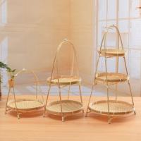 Cesta De Almacenamiento De Bambú Multi-función 1/2/3 Capas Para Frutas Alimentos Vegetales Estante Duradero Hecho a Mano Para Cocina - details 4