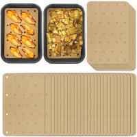 100Pcs Papel De Fritura Para Air Fryer Desechable Antideslizante Para Hornear Microondas Barbacoa Horno Papel De Almohadilla Ecológico - details 0