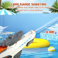 Pistola de agua eléctrica para niños y adultos,  de larga distancia, automática con luces y efectos de sonido, alcance de hasta 8-10 m, con dos baterías gran capacidad de agua de 930 ml. Recarga eléctrica en Agua por absorción - details 4