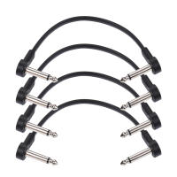 Kit De Cables De Patch Planos Ggiant AC-8 Pedal De Efectos Para Guitarra Con Conectores De Ángulo Recto De 1/4 Pulgada Longitud De 6 Pulgadas 4 Packs - details 8