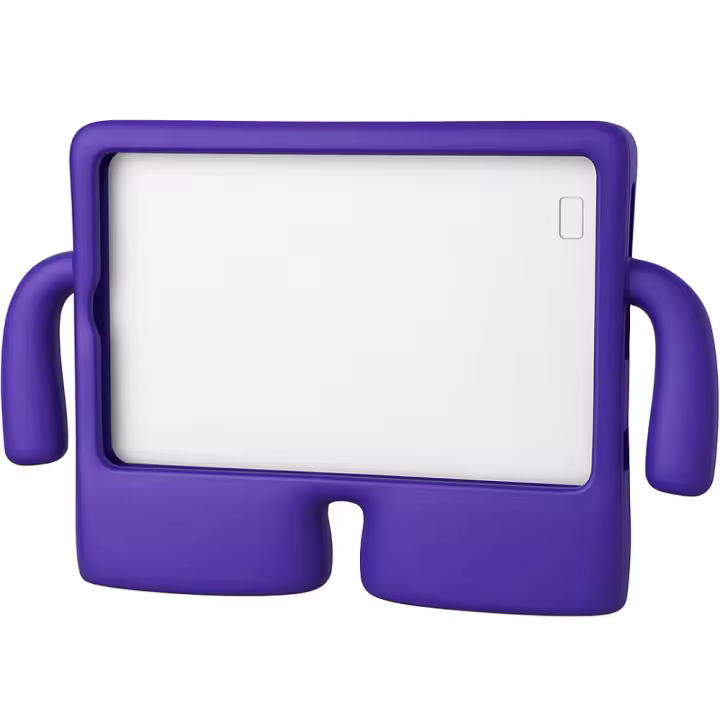 Funda compatible con tablet IPAD 2 / 3 / 4 9.7'' ⋆ Silicona con asas antideslizantes ⋆ Protección integral para niños ⋆ Colores morado y verde ⋆ Diseño ergonómico ⋆ Soporte trasero integrado ⋆ Resistente y lavable - 1