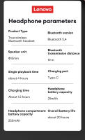 Lenovo LP19 pro Auriculares TWS Bluetooth 5.4 Chip Mejorado Duración Excesiva Inalámbricos Completos Compatible Con Fitness - details 14