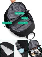 Mochila Negra Informal para Hombre de 14 Pulgadas with Carga USB - Impermeable y de Alta Calidad - Ideal para Viajes y Estudiantes - details 4