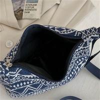 Bolso De Hombro Para Mujer Estilo Bohemio Sencillo Con Cierre De Cremallera En Lona De Algodón Pequeño Tote Bolso De Playa Tejido 2023 - details 10