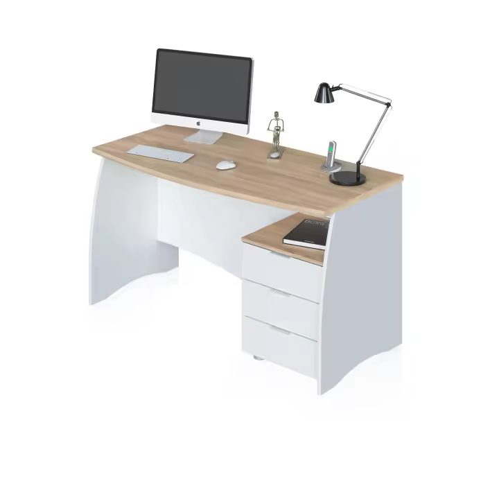 Duehome - Mesa de escritorio Elan 3 cajones - 1