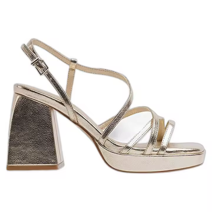 Sandalias de Tacon Mim Cora para mujer en color dorado - 1