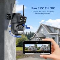 Cámara de vigilancia exterior, cámara de vigilancia Wifi para exteriores de doble lente de 2,4 Ghz, detección humana-IP66 resistente al agua - details 7