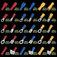 Kit Comprehensivo De Terminales Eléctricos 102/280/300/480pcs Conectores Duros Aislados De Juego De Terminales De Punta Y Anillo Eficientes Para Cableado - details 5