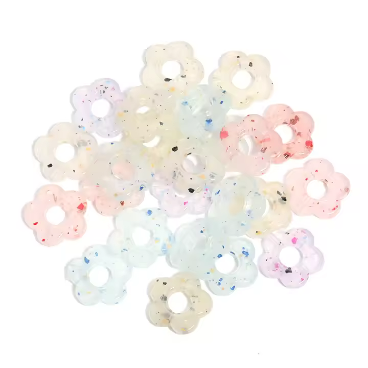 Lote De 10 Piezas De Cuentas De Acrílico En Colores Con Puntos Impresos Para La Creación De Joyas Accesorios De Pulseras Y Collares DIY - 1