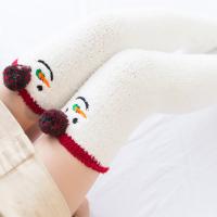 Medias Altas De Invierno Para Mujer Con Estampado De Animales De Dibujos Animados Terciopelo Coral De Felpa Grueso Medias Altas a La Rodilla Con Rayas - details 13