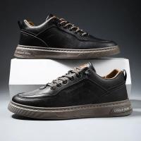 Zapatos Casuales Para Hombre De Color Sólido Y Moda Portátiles Cómodos Planos Antideslizantes Y Resistentes Al Desgaste Deporte Con Suela De Cuero Viscosa Talla Verdadera - details 16