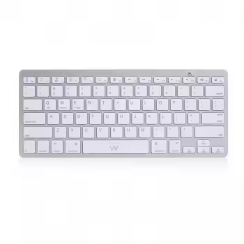 Ewent EW3161 teclado Bluetooth QWERTY Español Plata, Blanco - 1