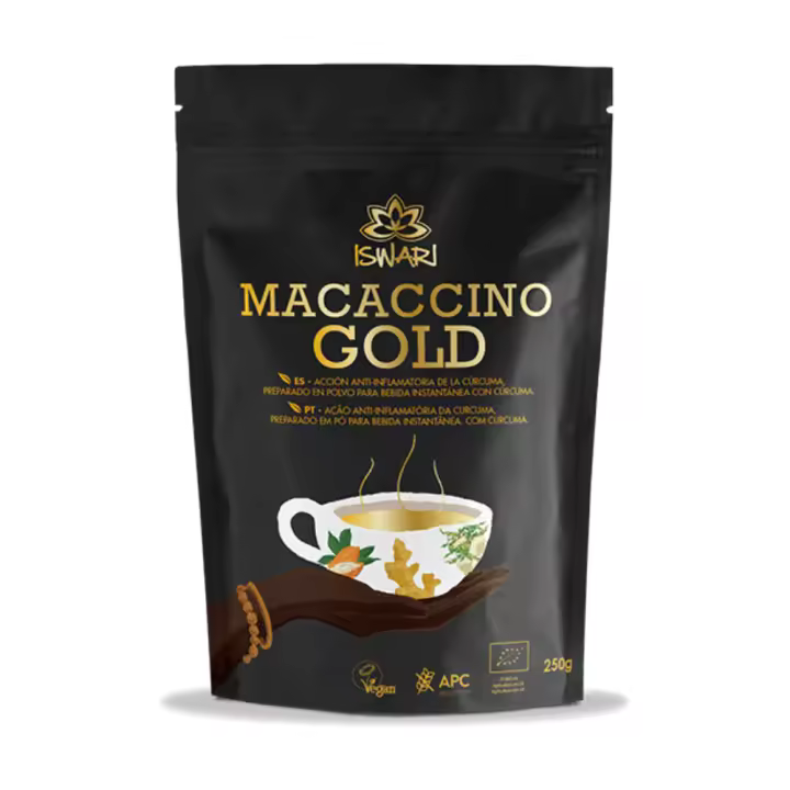 Iswari Macaccino Gold 250g – Alternativa al Café, Antiinflamatorio y Energizante Natural - 1