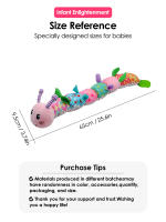 Juguete Educativo Interactivo Para Bebés Caterpillar Musicial De Peluche Suave Juguetes Sensoriales Para Recién Nacidos Y Niños Pequeños Regalo - details 1