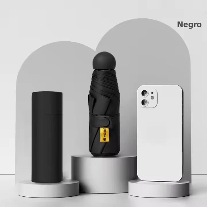 Paraguas Plegable Portátil De Alta Gama Resistente Al Agua Y Protección Solar Doble Función Compacto Mini Para Exteriores - 1