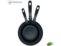 Juego de Sartenes Cocina Inducción Esmaltada | Revestimiento Antiadherente | Superficie Llana con Calentamiento Rápido y Uniforme | Modelos y Tamaño a Elegir Ø18/20/22/24/26/28/30cm | Libre de PFOA | Mango de Baquelita - Happy Friends - details 1