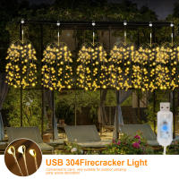 Luces LED USB De Fuego De Artificio Para Jardín Impermeables Decoración De Navidad Para Césped Patio Casa De Madera Arbolillo - details 2