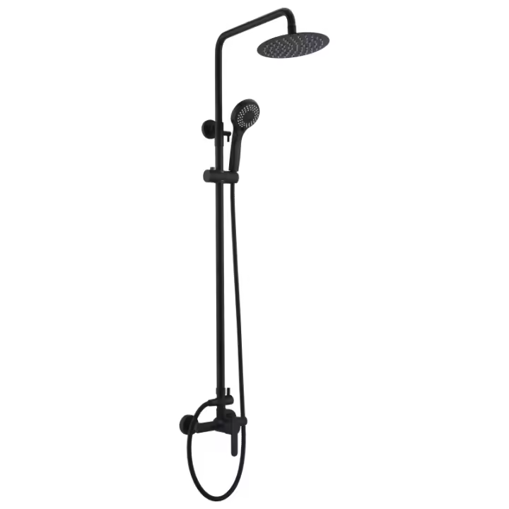 Imex Roma BDR001/NG barra de ducha monomando extensible acero inoxidable negro mate - 1